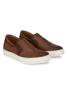 Delize tan Men’s Vegan Leather Slip-on Shoes