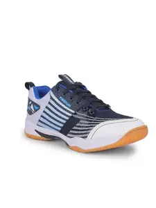 Liberty Freedom GRIPPER-02 Sports Badminton Pickleball Shoes for Men with PU Upper | Rubber Sole | Suitable for Table Tennis, Volleyball | Comfortable and Lightweight | Durable Design (Navy Blue - 5)