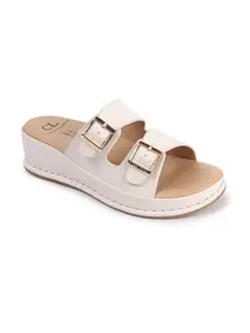 Carlton London Women Sandal,White,UK-6
