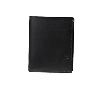 WILD EDGE Genuine Leather Men's Black Wallet/Purse with Flap Closure - Stylish Formal and Casual Look Men's Wallet