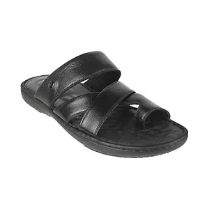 Mochi Mens Leather Black Slippers (Size (7 UK (41 EU))