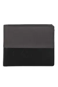 Allen Solly Men Black Patterned Leather Wallet