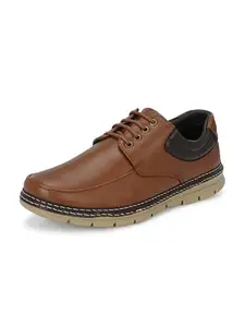 Eego Italy Stylish and Comfortable Men's Casual Lace Up Shoes - TH-5051-TAN-6