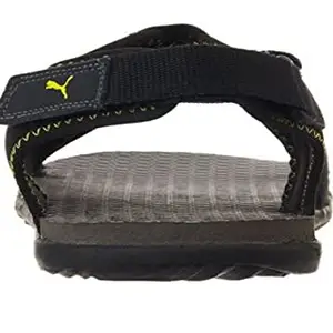 Puma Unisex Royal DP Black-Dark Shadow-Blazing Yell Athletic & Outdoor Sandals - 3 UK/India (35.5 EU)