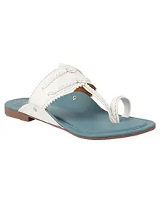 Selfiee Stylish Fashionable Ethnic Kolapuri Chappal Flat Sandal For Women's And Girl's