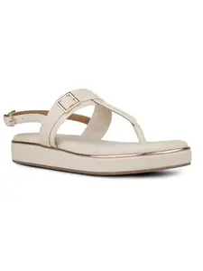 Inc.5 Womens Cream Casual Solid Round Toe Sandals