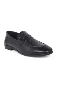Louis Philippe Mens LPSCSMUFS00329 Black Slip-on Shoes - 40 EU (LPSCSMUFS00329) (6 UK)