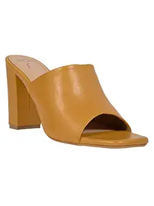 JOVE Women's Synthetic Heels | Mustard | 39 UK | PFJVH0220801_Mustard_39