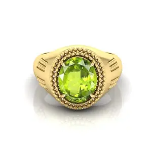 OM GAYATRI CORP 14.25 Ratti Peridot Stone Original Certified Adjustable Woman Man Ring With Lab Certificate