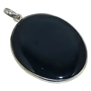 Black Onyx Gemstone Handmade Fashion Jewelry Pendant 2.3"