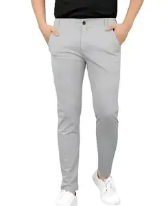 SPAPATIMES Lycra Trouser/Pant for Men, Formal Wear, Sport Wear, Casual Wear Pent for Men (34, Grey)