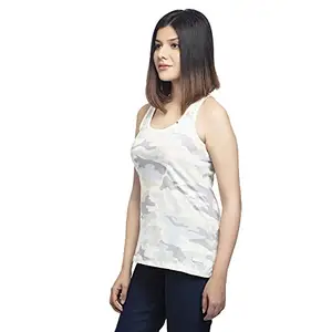 Royal Enfield Razor Back Tank Top Off White Camo XL