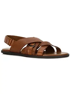 Bata Men's Oliver Sandal Light Brown 8 Kids UK (8643231)
