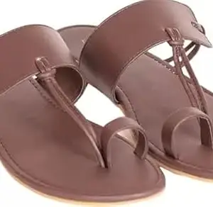 The Moons Women's Jaipur trendy Flats Fashion Slipper For Women or Girls (Brown, UK Footwear Size System, Adult, Women, Numeric, Medium, 6)