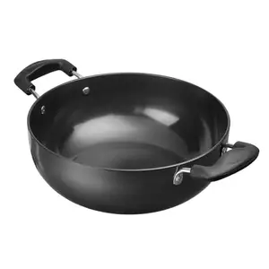 Vinod Black Pearl Hard Anodised Deep Kadai 1.6 litres Capacity (18 cm Diameter), with Riveted Sturdy Handles - 3.25 mm Thickness, Black (Gas Stove Compatible) price in India.