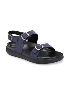 EL PASO Men Blue Faux Leather Ultra Comfortable Casual Slip On Sandals EP55704Blue_8