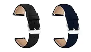 ACM Combo Pack Watch Strap Leather Belt 22mm compatible with Polar Vantage V3 Smartwatch Casual Classic Band