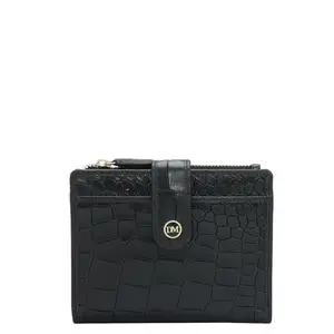 Da Milano Leather Mini Women Wallet - Black (10258A)