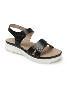 ELLE Women Sandal,Black,UK-6