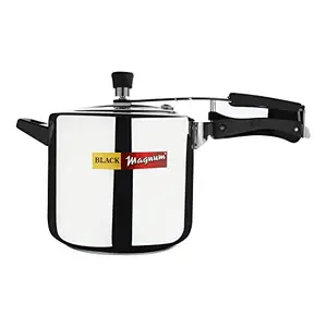 Black Magnum Pro WIBPC-6 Aluminium Induction Compatible Inner Lid Pressure Cooker, 6.5 Litre, Silver price in India.