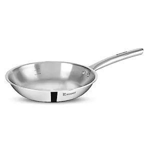 Bergner Tripro Triply 22 cm Fry Pan, 1.1 L Capacity, For Pan-Frying/Searing/Browning/Toasting/Indoor-Grilling, Heat Resistant Handle, Multi-Layered Polish Surface, Induction & Gas Compatible, 5-Year Warranty price in India.