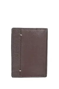 Allen Solly Men Brown Textured Leather Wallet