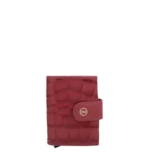 Da Milano Leather Card Holder for Men & for Women - Purple