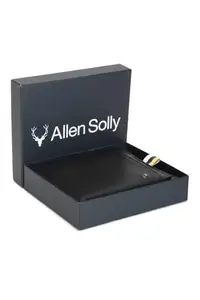 Allen Solly Men Black Solid Leather Wallet