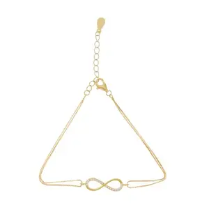 KUSHAL'S Fashion Jewellery White Gold Polished 92.5 Sterling Silver Bracelet for Women, With Adjustable Chain, Best forOffice Wear - 436766