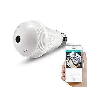 Asleesha WiFi Bulb Security Camera Audio Video Recorder with Night Vision Features (WiFi Bulb Camera)