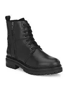 Delize Women's Black Ankle Boots (Black, Numeric_8)