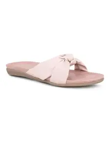 Inc.5 Women Peach Textured Open Toe Flats