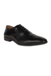 Louis Philippe Men Black Formal Leather Cap Toe Oxford Shoes Euro- 44