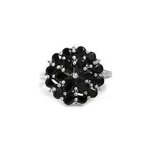 Hiflyer Jewels 925 Sterling Silver Natural Black Spinel and White Topaz Gemstone Ring 925 Stamp Jewelry | Gifts For Women And Girls (14)