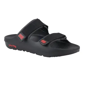 WELCOME PURE-54 Men's Sliders/Slippers Lightweight Super Flexible Arch Support Durable Anti Skid & Stylish Dailywear Sliders/Slippers for Men M-PURE-54-BLK_10