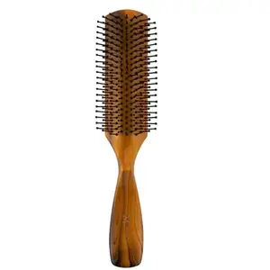 Miss Claire Wooden Curved Hair Brush For Adding Curls, Volume & Waves In Hairs For Men and Women(V1800F) (Brown)