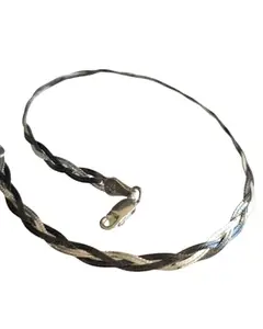 Preciously Mine 925 Sterling Silver Flat Snake Magic Anklet