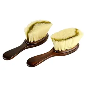 SIYAA Dusting Brush/Wooden Base Barber Neck Hair Duster Brush for Salon And Home Use (PACK OF 2)