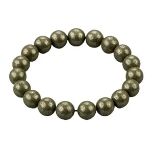HaridwarDivine Raw Pyrite Crystal Bracelet | Certified Authentic | Wealth & Confidence Energy Stone | Unisex Healing Crystal Jewelry"