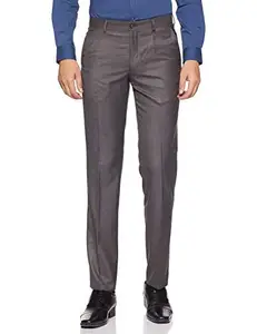 Louis Philippe Men's Regular Trousers (LPTFMRGBK37103_Grey