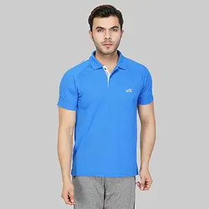 Vector X VTM-001-D-M Men's Polo Neck Blue T-Shirt (M)