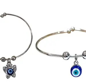 Beautiful Butterfly Evil Eye & Evil Eye Bracelet For Women And Girls Pack of 2