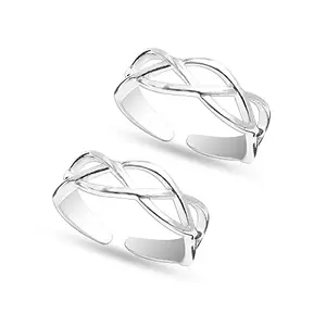 Amazon Brand - Anarva Women's Infinity Toe-Ring in 925 Sterling Silver BIS Hallmarked