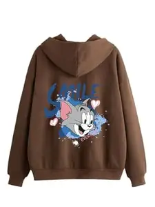 TAGAS Printed Hoodie for Womens | | Casual Zip Front Hoodie, Winterwear for Girls & Woman