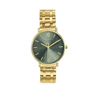 Sonata Poze 9 with Quartz Analog Desert Sage Dial IPG Strap Watch for Women - SP80183YM01W