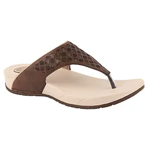 WELCOME Women's Extra Soft Slippers with Cushion FootBed for Adult | Comfortable & Light Weight| Stylish & Anti-Skid| Waterproof & Everyday Flip Flops for Ladies/Girls, W-LP-103-BRN_6