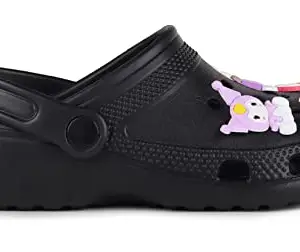 CASSIEY Indoor & Outdoor Sandals Clogs | Comfortable Lightweight Clogs Sandal for Women's and Girls- Black