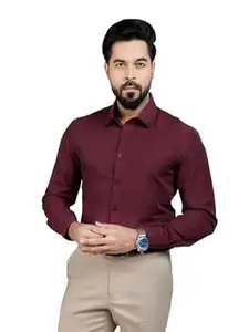wewear Men’s Solid Full Sleeve Shirt | Modern Fit Casual Shirt for Men