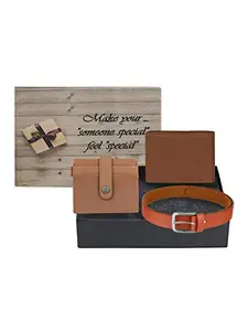 Swiss Design Wallet,Card Holder & Belt Gift Set for Men