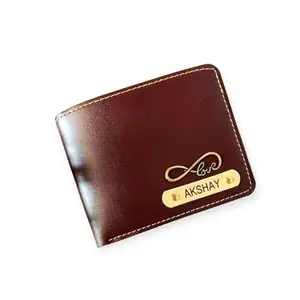 NAVYA ROYAL ART Personalized Mens Wallet Anniversary or Birthday Gift for Husband/Brother/Boyfriend/Friend - Brown ST02